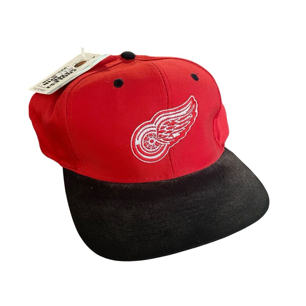 Vintage Detroit Red Wings Snapback Hat Cap Logo 7 NWT w/ Flaws 90s